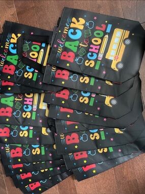 Kids 'Welcome Back to School' Tote Bag - Black lot of 12